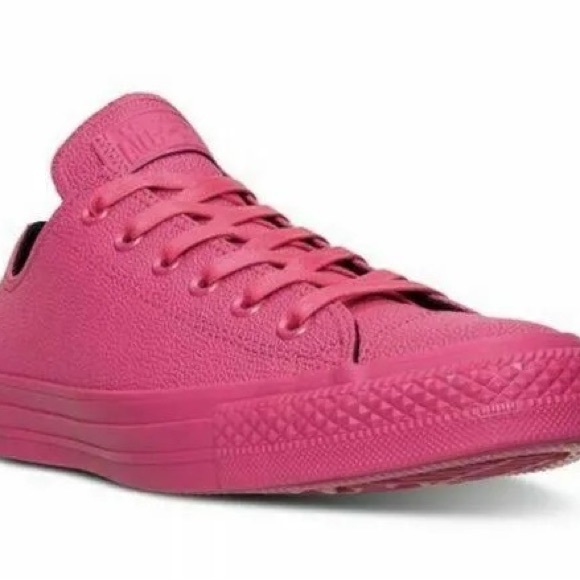 NIB Converse Chuck Taylor All Star OX Low Vivid Pink 155185C Men 8 Women 10 - Picture 3 of 9
